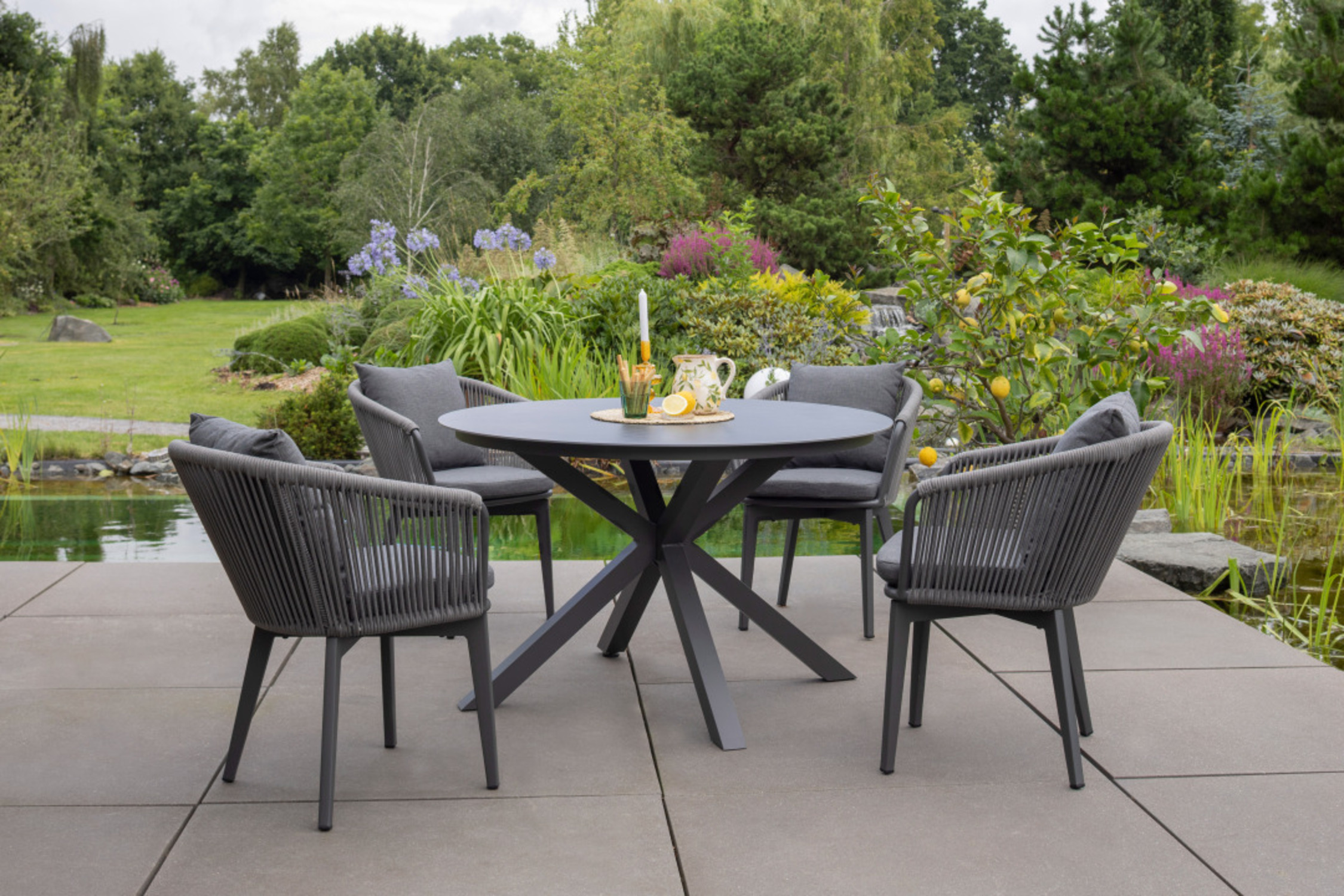 Gartenmöbelset Diningsessel Cadiz mit T...